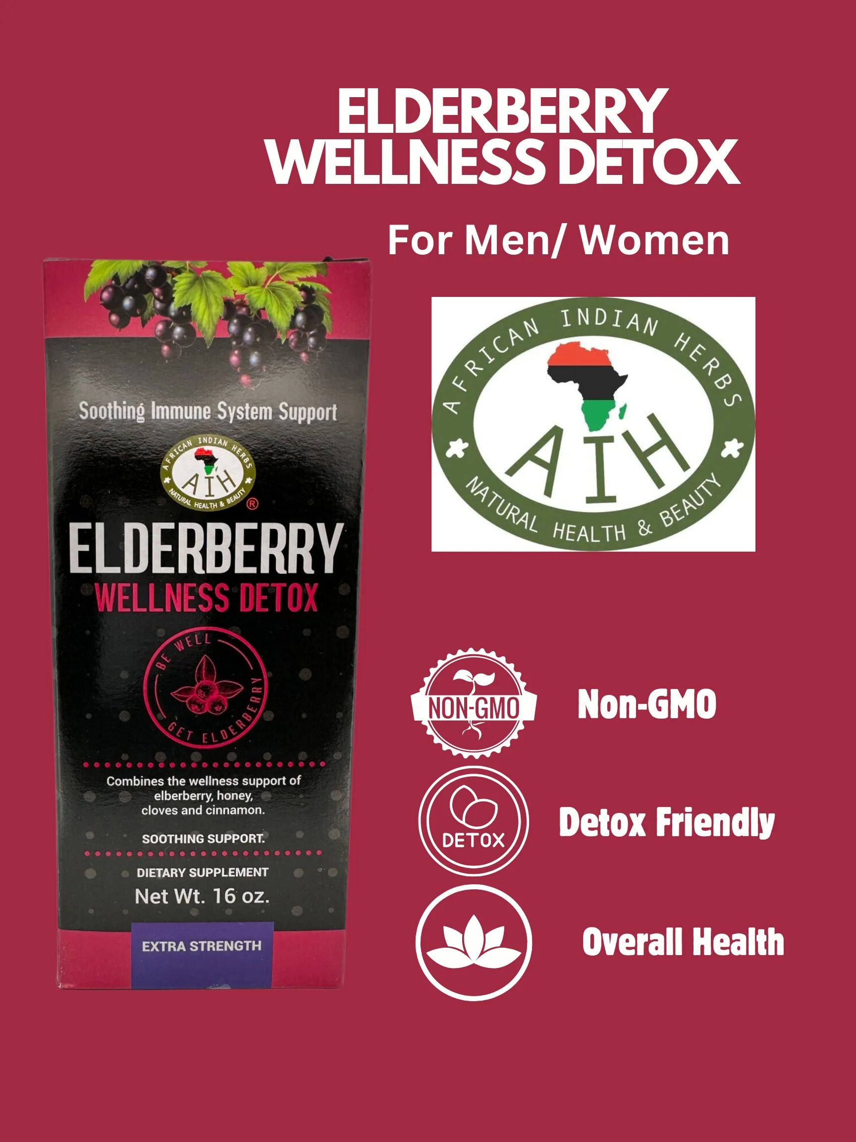 Elderberry Wellness Detox 16 oz Bottle